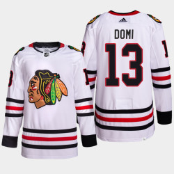 2022 Max Domi #13 Chicago Blackhawks White Jersey Primegreen Authentic Away