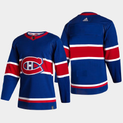 Men Montreal Canadiens 2021 Season Reverse Retro Special Edition Authentic Blue Jersey