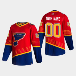 Youth St. Louis Blues Custom #00 2021 Season Reverse Retro Authentic Pro Special Edition Red Jersey