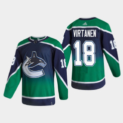 Men's Vancouver Canucks Jake Virtanen #18 2021 Season Reverse Retro Authentic Blue Jersey Men's Vancouver Canucks Jake Virtanen #18 2021 Season Reverse Retro Authentic Blue Jersey