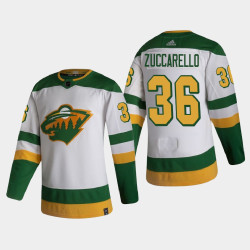 Men's Minnesota Wild Mats Zuccarello #36 2021 Season Reverse Retro Authentic White Jersey Men's Minnesota Wild Mats Zuccarello #36 2021 Season Reverse Retro Authentic White Jersey