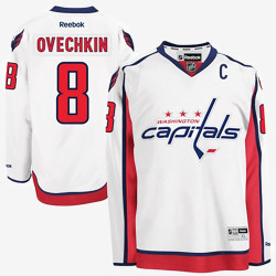 Alex Ovechkin Washington Capitals White Away Jersey