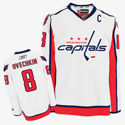 Alex Ovechkin Washington Capitals White Away Jersey