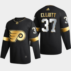 Men Philadelphia Flyers Brian Elliott #37 2020-21 Golden Edition Limited Authentic Jersey - Black