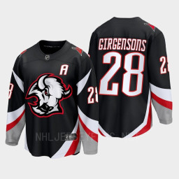 Zemgus Girgensons Buffalo Sabres 2022-23 Goathead Third Premier Breakaway Player Black Jersey