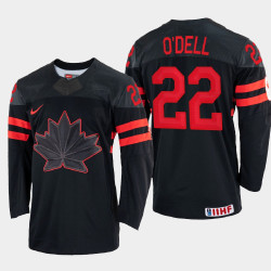 Canada #22 Eric O'Dell 2022 IIHF World Championship Black Replica Jersey