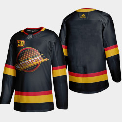 Men's Vancouver Canucks 50th Anniversary Black Throwback Jersey