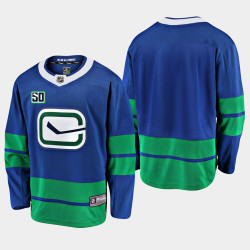 Men's Vancouver Canucks 50th Anniversary Blue Alternate Jersey
