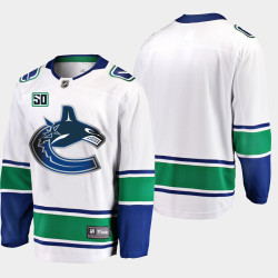 Men's Vancouver Canucks 50th Anniversary White Away Jersey