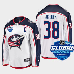 Boone Jenner Columbus Blue Jackets 2022 NHL Global Series Away White Jersey