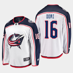 Youth Columbus Blue Jackets Max Domi #16 Away 2020-21 Breakaway Player White Jersey