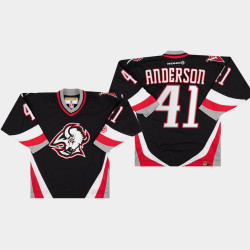 Primary Goathead Logo Buffalo Sabres Craig Anderson Throwback Black #41 Jersey