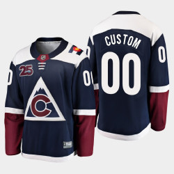 Colorado Avalanche Custom #00 2020-21 25th Anniversary Alternate Navy Jersey - Men