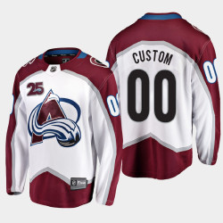 Colorado Avalanche Custom #00 2020-21 25th Anniversary Away White Jersey - Men