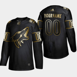 Arizona Coyotes Custom #00 2019 NHL Golden Edition Authentic Player Jersey - Black Arizona Coyotes Custom #00 2019 NHL Golden Edition Authentic Player Jersey - Black