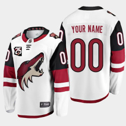 Arizona Coyotes #00 Custom 2020-21 25th Anniversary Away White Jersey Arizona Coyotes #00 Custom 2020-21 25th Anniversary Away White Jersey