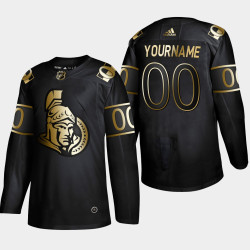 Ottawa Senators Custom #00 Authentic 2019 NHL Golden Edition Black Player Jersey - Men's Ottawa Senators Custom #00 Authentic 2019 NHL Golden Edition Black Player Jersey - Men's