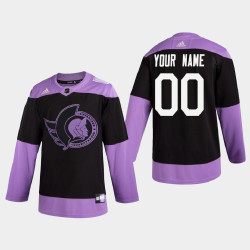 Men's Ottawa Senators Custom #00 2020 Hockey Fights Cancer 2D Practice Purple Jersey Men's Ottawa Senators Custom #00 2020 Hockey Fights Cancer 2D Practice Purple Jersey