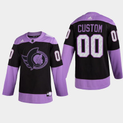 Ottawa Senators Custom 2021 Hockey Fights Cancer Night Purple Jersey Ottawa Senators Custom 2021 Hockey Fights Cancer Night Purple Jersey