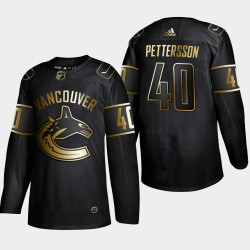 Women's Vancouver Canucks Elias Pettersson #40 2019 NHL Golden Edition Authentic Player Jersey - Black Women's Vancouver Canucks Elias Pettersson #40 2019 NHL Golden Edition Authentic Player Jersey - Black