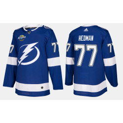 Tampa Bay Lightning #77 Victor Hedman Home Blue Jersey