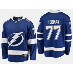 Tampa Bay Lightning #77 Victor Hedman Home Breakaway Player Blue Jersey