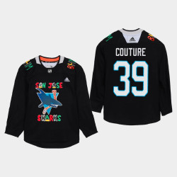 Men's San Jose Sharks Logan Couture #39 Black History Month Black Jersey