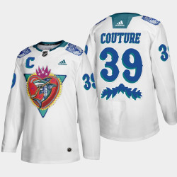 Men's San Jose Sharks Logan Couture #39 Los Tiburones Night White Jersey