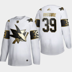 Men's San Jose Sharks Logan Couture #39 NHL Golden Edition White Authentic Jersey Men's San Jose Sharks Logan Couture #39 NHL Golden Edition White Authentic Jersey