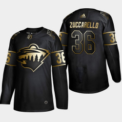 Minnesota Wild Mats Zuccarello #36 NHL Golden Edition Authentic Jersey - Black Minnesota Wild Mats Zuccarello #36 NHL Golden Edition Authentic Jersey - Black