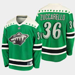 Men's Minnesota Wild Mats Zuccarello #36 2021 St. Patrick's Day Green Jersey Men's Minnesota Wild Mats Zuccarello #36 2021 St. Patrick's Day Green Jersey
