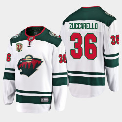 Minnesota Wild #36 Mats Zuccarello 2020-21 20th Anniversary Away White Jersey Minnesota Wild #36 Mats Zuccarello 2020-21 20th Anniversary Away White Jersey