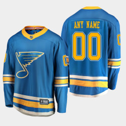 Youth St. Louis Blues Custom #00 2018-19 Blue Fanatics Breakaway Alternate Jersey