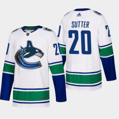 Men's Vancouver Canucks Brandon Sutter #20 Away White Authentic Player Jersey Men's Vancouver Canucks Brandon Sutter #20 Away White Authentic Player Jersey