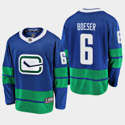 Vancouver Canucks Brock Boeser #6 2019-20 Alternate Premier Royal Jersey - Men's Vancouver Canucks Brock Boeser #6 2019-20 Alternate Premier Royal Jersey - Men's