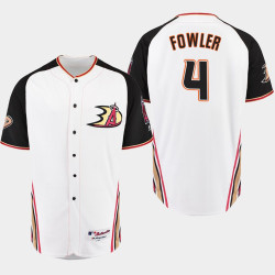 #4 Cam Fowler 2019 Anaheim Ducks Crossover Angels Flex Base Jersey White