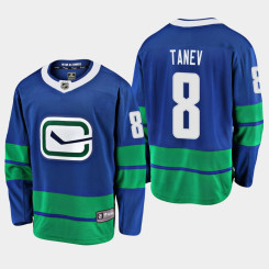 Men's Vancouver Canucks Christopher Tanev #8 2019-20 Alternate Premier Breakaway Player Royal Jersey Men's Vancouver Canucks Christopher Tanev #8 2019-20 Alternate Premier Breakaway Player Royal Jersey