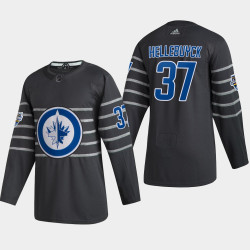Men's Winnipeg Jets Connor Hellebuyck #37 2020 NHL All-Star Game Gray Authentic Jersey