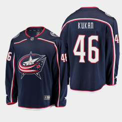 Men's Columbus Blue Jackets Dean Kukan #46 Navy Home Breakaway Player Jersey Men's Columbus Blue Jackets Dean Kukan #46 Navy Home Breakaway Player Jersey