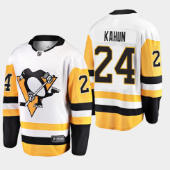Men's Pittsburgh Penguins Dominik Kahun #24 Away White Breakaway Player Jersey Men's Pittsburgh Penguins Dominik Kahun #24 Away White Breakaway Player Jersey
