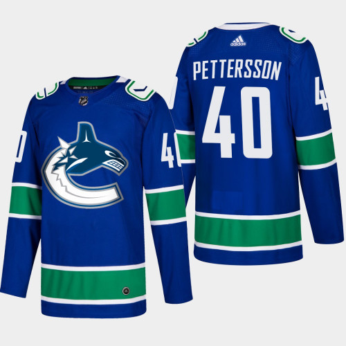 Men's Vancouver Canucks Elias Pettersson #40 Home Blue Authentic Player Jersey Men's Vancouver Canucks Elias Pettersson #40 Home Blue Authentic Player Jersey