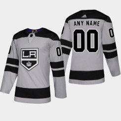 Men's Custom Los Angeles Kings 2019 Gray Authentic Alternate Player Jersey
