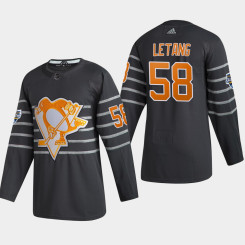 Youth Pittsburgh Penguins Kris Letang #58 2020 NHL All-Star Game Gray Authentic Jersey