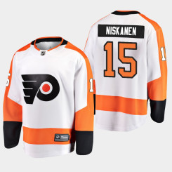 Men's Philadelphia Flyers Matt Niskanen #15 Away White Breakaway Player Jersey Men's Philadelphia Flyers Matt Niskanen #15 Away White Breakaway Player Jersey