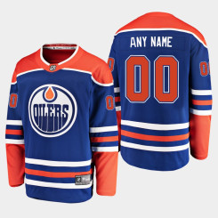 Custom Edmonton Oilers 2019 Men's Royal Breakaway Player Alternate Jersey