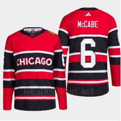Women's Chicago Blackhawks 2022 Reverse Retro 2.0 Jake McCabe Red Authentic Primegreen Jersey Men's