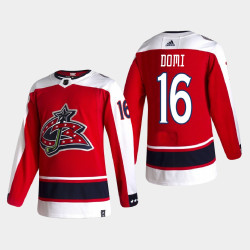 Columbus Blue Jackets Max Domi #16 2020-21 Reverse Retro Authentic Red Jersey