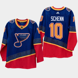 Blues #10 Brayden Schenn 2020 Season 90s Heritage Authentic Pro Royal Jersey
