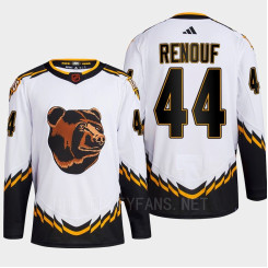 Youth Dan Renouf Reverse Retro 2.0 2022 Boston Bruins White Jersey Authentic Pro #44