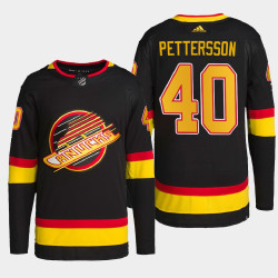 Elias Pettersson #40 Vancouver Canucks Black Jersey 2022 Retro Primegreen Authentic Pro Elias Pettersson #40 Vancouver Canucks Black Jersey 2022 Retro Primegreen Authentic Pro